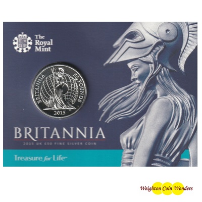 2015 UK £50 Fine Silver Coin - Britannia